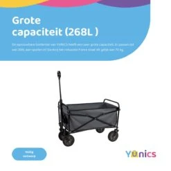 YUNICS® Bolderkar Opvouwbaar - Bolderwagen Met Stevig Harmonicaframe - Draaibare Wielen - 70KG Draagkracht - Groen -Outdoor Camping Winkel 1200x1200 939