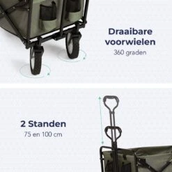 LifeGoods Bolderkar - Opvouwbaar - Draaibare Wielen - 2 Standen - 70KG Draagkracht - Groen 14 LifeGoods Bolderkar - Opvouwbaar - Draaibare Wielen - 2 Standen - 70KG Draagkracht - Groen -Outdoor Camping Winkel 1200x1200 962