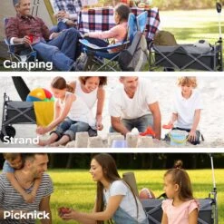 LifeGoods Bolderkar - Opvouwbaar - Tot 80KG - 94L - Wasbaar Polyester - 98x45cm - Zwart/Grijs -Outdoor Camping Winkel 1200x1200 996