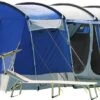 Skandika Montana 8 Tent – Tunneltenten – 8 Persoons Tent – Campingtent – 200 Cm Stahoogte – 2-4 Slaapcabines - Muggengaas – Familietent – 4 Ingangen – 700 X 310 X 200 Cm (L X B X H) - 5000 Mm Waterkolom – Outdoor, Camping – Kamperen – Blauw -Outdoor Camping Winkel 1200x444