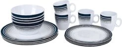 Bo-Camp - Servies - Classic - 16-Delig - Wit/Navy 24 Bo-Camp - Servies - Classic - 16-Delig - Wit/Navy -Outdoor Camping Winkel 1200x466 2