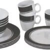 Bo-Camp - Servies - Classic - 16-Delig - Wit/Grijs -Outdoor Camping Winkel 1200x478 3