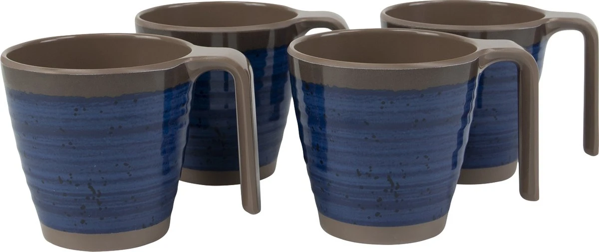 Bo-Camp - Mok - Halo - M - Blauw - 4 Stuks 3 Bo-Camp - Mok - Halo - M - Blauw - 4 Stuks