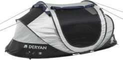 Deryan Cocoon Pop Up Tent - Slaapzak - Luchtbed - Luchtpomp - 4 Persoons - Zilver -Outdoor Camping Winkel 1200x588 3