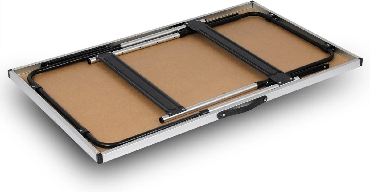 Kamyra® Campingtafel Inklapbaar - Kampeertafel, Partytafel - Opvouwbaar, Lichtgewicht & In Hoogte Verstelbaar - Aluminium/Hout 4 Kamyra® Campingtafel Inklapbaar - Kampeertafel, Partytafel - Opvouwbaar, Lichtgewicht & In Hoogte Verstelbaar - Aluminium/Hout - Afbeelding 2