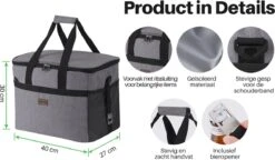Packaway 4 Laags Geïsoleerde Koeltas - Lunchtas 30 Liter - Grijs -Outdoor Camping Winkel 1200x699 2