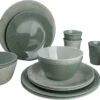 Bo-Camp Servies - Campingbord - 100% Melamine - 16 Delig - Mix & Match - Groen -Outdoor Camping Winkel 1200x746 3