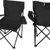 Campingstoel Vouwstoel Visstoel - Zwart - Draaggewicht 100kg -Outdoor Camping Winkel 1200x751