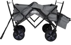 AREBOS Handwagen Vouwbare Dak Handwagen Vouwbare Trolley Uitrustingswagen Grijs -Outdoor Camping Winkel 1200x759 3