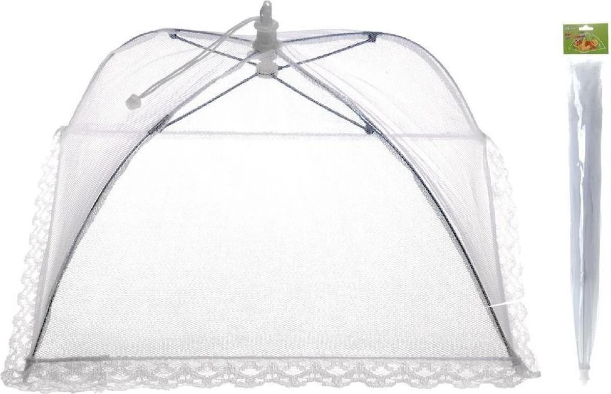Merkloos Opvouwbaar Vliegennetje / Vliegenkapje 45 X 45 Cm - Hoogte 20 Cm 5 Merkloos Opvouwbaar Vliegennetje / Vliegenkapje 45 X 45 Cm - Hoogte 20 Cm - Afbeelding 3