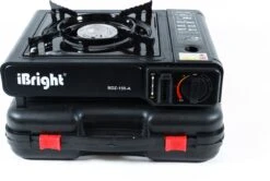 IBright Draagbare Camping Kooktoestel - Gasbrander - 1 Pits Gaspit - Elektrische Ontsteking - 2900 Watt - Met Koffer - Zwart -Outdoor Camping Winkel 1200x805 5
