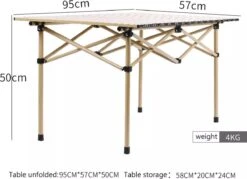 Buxibo - Lichtgewicht Vouwbare Campingtafel - Inklapbaar - Vis/Tuin/Picknick Tafel - Kamperen - Met Opberghoes - Aluminium - Grijs -Outdoor Camping Winkel 1200x869