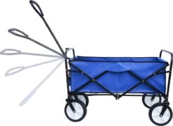 Merkloos Bolderkar - Bolderkar Opvouwbaar - Bolderwagen - Bolderwagen Opvouwbaar - Blauw -Outdoor Camping Winkel 1200x877 4