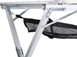 Campart Campingtafel XL TA-0806 - Opvouwbaar, Lichtgewicht En Met Verstelbare Poten - Kampeertafel Inklapbaar Inclusief Opbergtas - 140 X 80 X 70 Cm - Wit -Outdoor Camping Winkel 1200x891