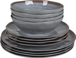 Bo-Camp Servies - Halo - 12-delig - Grijs -Outdoor Camping Winkel 1200x908 1