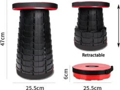 Kampeerkruk - Uitschuifbare Kruk - Rood/Zwart- Tot 120 Kg - Travel Stool - Opvouwbare Campingkruk - Inklapbaar Krukje - Telescopische Kruk - Camping - Outdoor 21 Kampeerkruk - Uitschuifbare Kruk - Rood/Zwart- Tot 120 Kg - Travel Stool - Opvouwbare Campingkruk - Inklapbaar Krukje - Telescopische Kruk - Camping - Outdoor -Outdoor Camping Winkel 1200x910