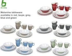 Bo-Camp Servies - Campingbord - 100% Melamine - 16-delig - Grijs -Outdoor Camping Winkel 1200x928 1