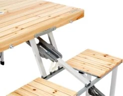 CAMPZ Fir Wood Picknicktafel, Bruin/grijs -Outdoor Camping Winkel 1200x937