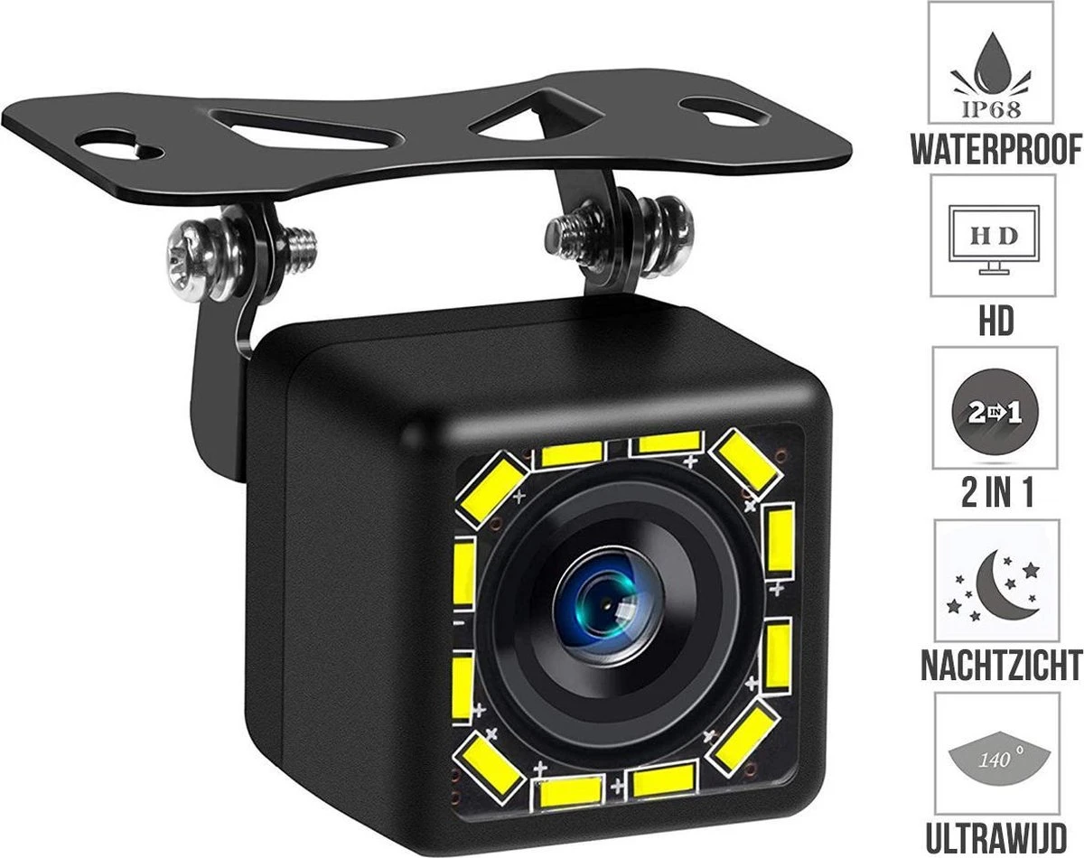 Strex Achteruitrijcamera - Universeel RCA - 12 LED Nachtzicht - IP68 Waterdicht - Achteruitrij Camera Auto 3 Strex Achteruitrijcamera - Universeel RCA - 12 LED Nachtzicht - IP68 Waterdicht - Achteruitrij Camera Auto