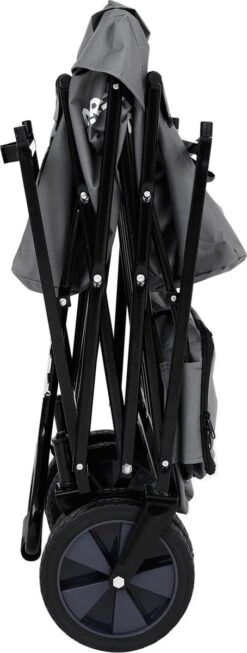 AREBOS Handwagen Vouwbare Dak Handwagen Vouwbare Trolley Uitrustingswagen Grijs -Outdoor Camping Winkel 454x1200 1
