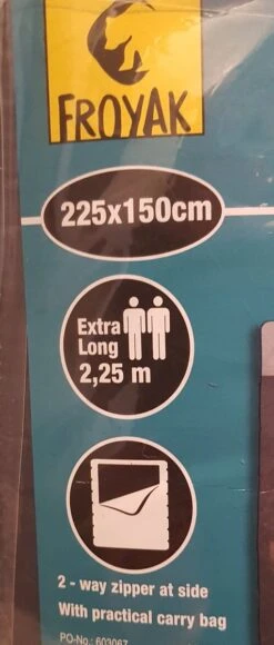 Froyak - 2-persoons Slaapzak XXL Grijs 225 X 150 Cm - Tweepersoonsslaapzak - Tweepersoons - Slaapzak -Outdoor Camping Winkel 511x1200 1