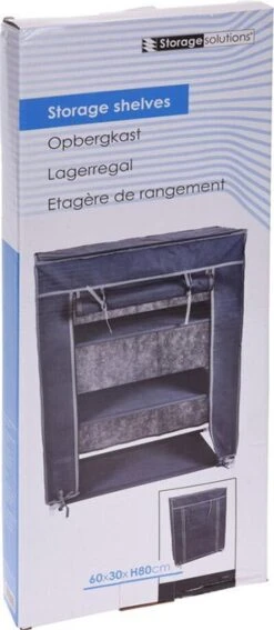 Merkloos GARDEROBE KAST - 3 SCHAPPEN - 60X30X80 CM -Outdoor Camping Winkel 523x1200