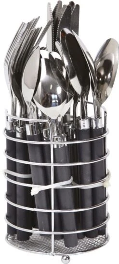 Bo-Camp - Bestekset - In Mandje - 24-Delig - 6 Persoons -Outdoor Camping Winkel 544x1200