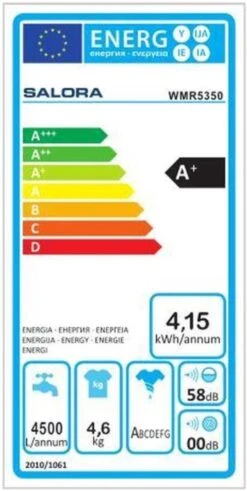 Salora WMR5350 - Wasmachine - Compact - Recreatie - Studenten -Outdoor Camping Winkel 604x1200