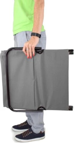 Strandmat Opvouwbaar Met Schouderband - Strandstoel Grijs 145x47x52 -Outdoor Camping Winkel 624x1200