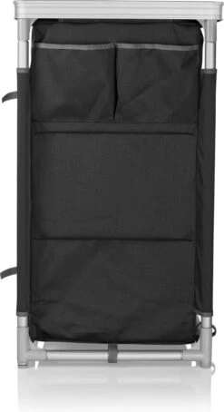 Campart Campingkeuken KI-0734 - Campingkast Groot - 4 Verstelbare Poten - Opvouwbaar En Lichtgewicht - Inclusief Opbergtas - Grijs -Outdoor Camping Winkel 653x1200