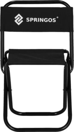 Springos Campingstoel | Kampeerstoel | Vouwstoel | Klapstoel | Zwart -Outdoor Camping Winkel 670x1200