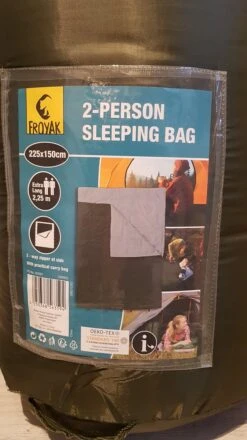 Froyak - 2-persoons Slaapzak XXL Groen 225 X 150 Cm - 2 Persoons Slaapzak Envelop Model Extra Large -Outdoor Camping Winkel 674x1200 6