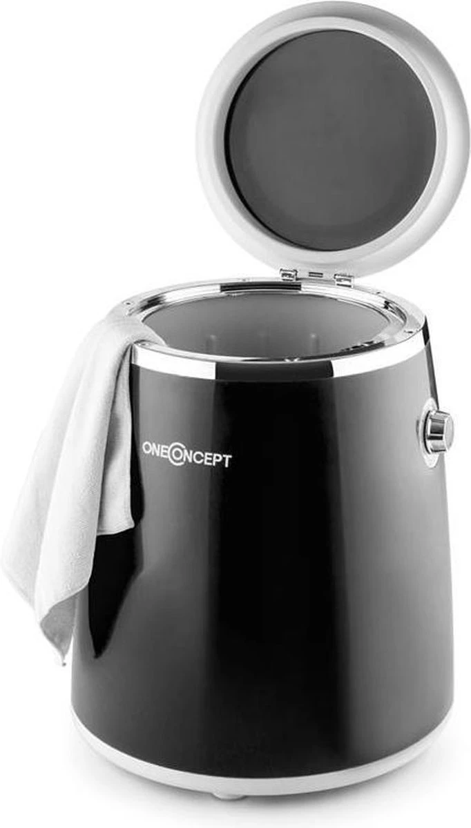 Ecowash Pico Mini-wasmachine En Centrifuge - 3,5 Kg - 380 W - IPX4 Waterdicht - Centrifugatievermogen 1320 TPM - Zwart 4 Ecowash Pico Mini-wasmachine En Centrifuge - 3,5 Kg - 380 W - IPX4 Waterdicht - Centrifugatievermogen 1320 TPM - Zwart - Afbeelding 2