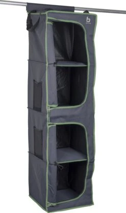 Bo-Camp - Tentorganizer - 4-vaks - 2 Deurtjes - 35x35x131 Cm - Grijs