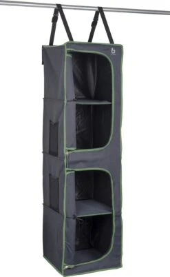 Bo-Camp - Tentorganizer - 4-vaks - 2 Deurtjes - 35x35x131 Cm - Grijs -Outdoor Camping Winkel 737x1200 1