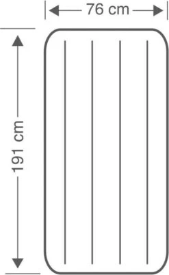 Intex Luchtbed - Classic Downy - Formaat: Cot - B76 X L191 X H25 Cm - 1 Pers. - Met Reparatieset -Outdoor Camping Winkel 737x1200