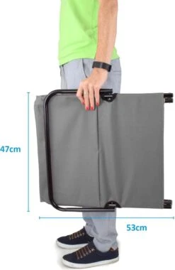 Strandmat Opvouwbaar Met Schouderband - Strandstoel Grijs 145x47x52 -Outdoor Camping Winkel 779x1200