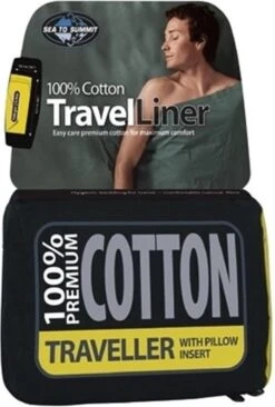 Sea To Summit - Premium Cotton Liner - Lakenzak - Katoen - Oceaan Blauw - Recht Model Lang -Outdoor Camping Winkel 810x1200 1