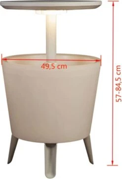 Keter Coolbar Partytafel – Lichtgevend - 49,5x49,5x57cm - Wit -Outdoor Camping Winkel 818x1200 3