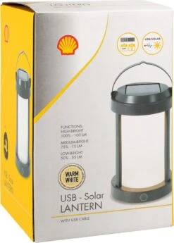 Shell Solar Campinglamp - Oplaadbaar LED - 100 Lumen - IP64 Waterdicht - Draagbare Kampeerlamp - Tentlamp - Acculamp - Traploos Dimbare Lamp -Outdoor Camping Winkel 860x1200