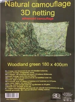 Camouflagenet 4 Meter Proloo. Hoogte 1,80x Lengte 4mtr - Camonet - Tuinnet - Schaduwdoek -Outdoor Camping Winkel 881x1200