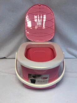 Branq Toiletemmer Draagbaar Met Deksel - 15,5L - Roze -Outdoor Camping Winkel 899x1200 5
