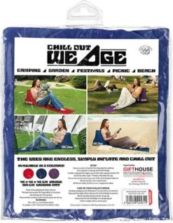 CKB LTD - Chill Out - Luchtbed - Campingstoel - Wedge Opblaasbare Ligstoel - Blauw Strandstoel 1 Persoons Volwassen Luchtbedden Kampeerstoel Vouwstoel Stoel Slaapmatje Slaapmatten Opvouwbaar Volwassenen Tuinstoel Opblaasstoel Kampeerstoelen Lucht -Outdoor Camping Winkel 929x1200