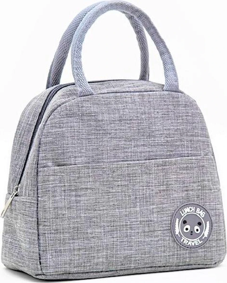 Koeltas - Lunchtas - Volwassenen En Kinderen - Compact & Handig: Zomer - Picknick -School - Lunch - Werk - Klassiek Grijs 4 Koeltas - Lunchtas - Volwassenen En Kinderen - Compact & Handig: Zomer - Picknick -School - Lunch - Werk - Klassiek Grijs - Afbeelding 2